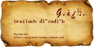 Greilach Özséb névjegykártya